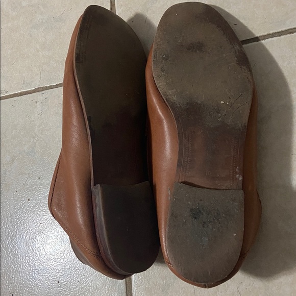 Sam Edelman Brown Leather Loafers with Gold Bit - Picture 4 of 5